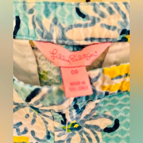 Lilly Pulitzer Adie Blue Breakwater Daisy Shorts Size 00 New! - Picture 7 of 8